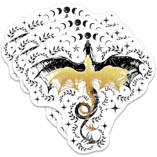 Set of 3 Waterproof 2-Inch Dragon Stickers