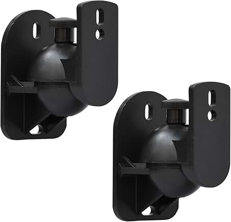 Wall Mount Brackets for Surround Sound Speakers, 2 Pack