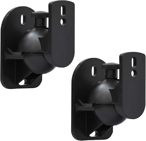 Wall Mount Brackets for Surround Sound Speakers, 2 Pack