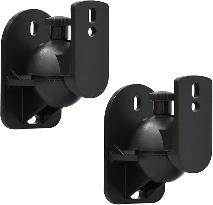 Wall Mount Brackets for Surround Sound Speakers, 2 Pack