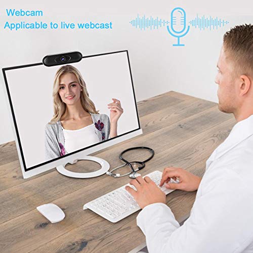 HD Computer Webcam, Web Cam with Noise Reducing Microphone,USB PC Webcam Plug and Play,Computer Accessory PC Camera Notebook Parts (720P)