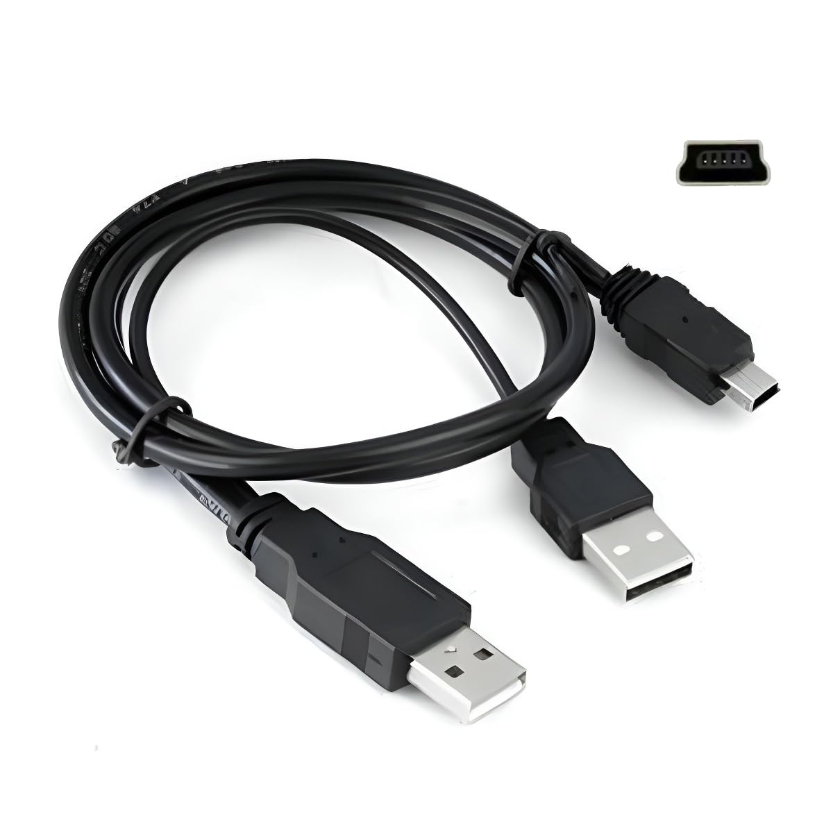 USB 2.0 Male to Micro USB Y Splitter Cable