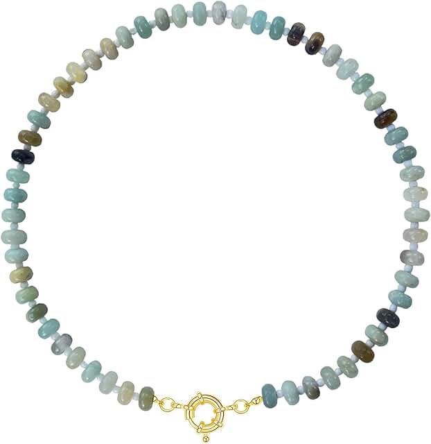 Colorful 17-Inch Beaded Rainbow Necklace for Women