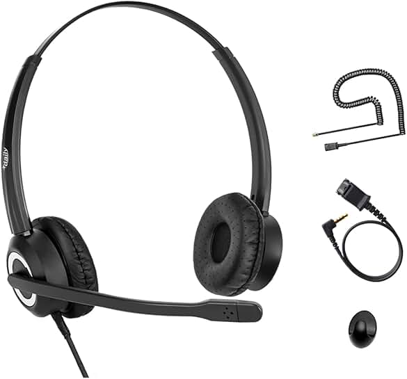 Noise Cancelling Headset with Mic for Phone Models