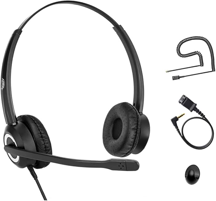 Noise Cancelling Headset with Mic for Phone Models