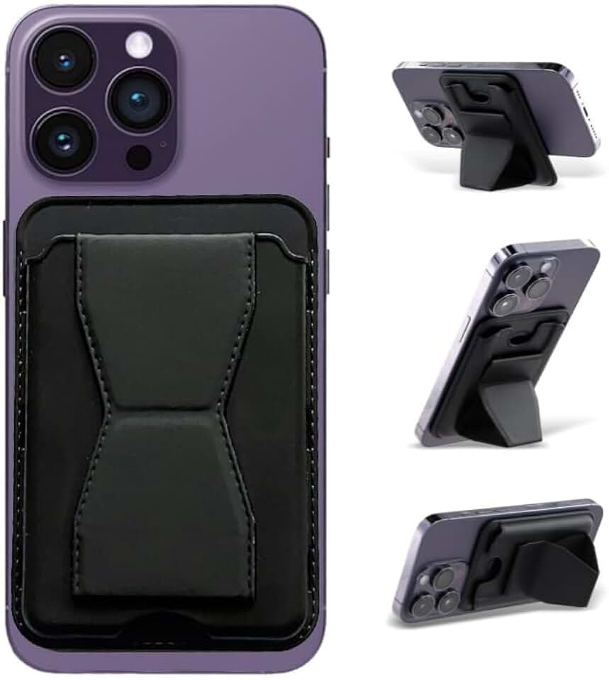 Slim RFID Phone Wallet with Stand and Grip