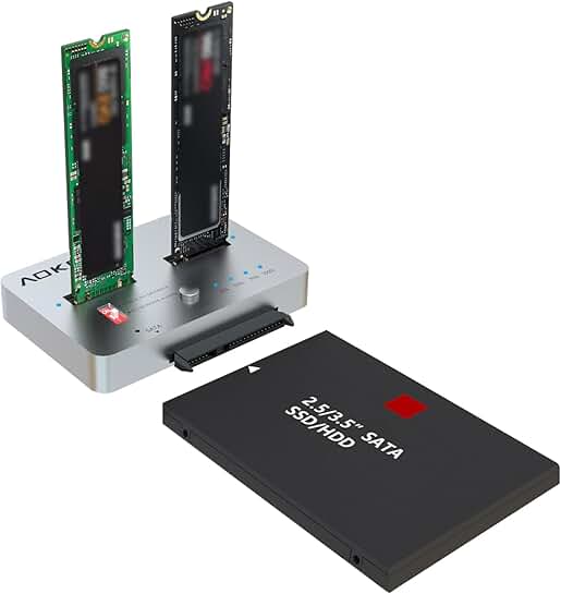 M.2 NVMe to SATA & HDD Cloning Dock with USB-C