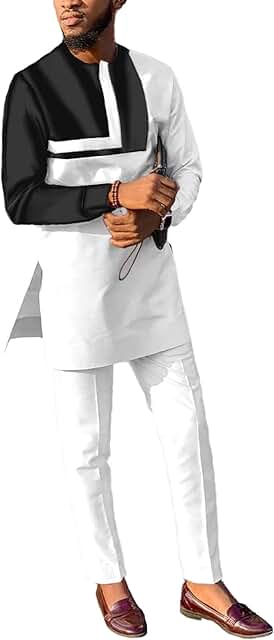 African men's patchwork 2-piece suit for wedding and events