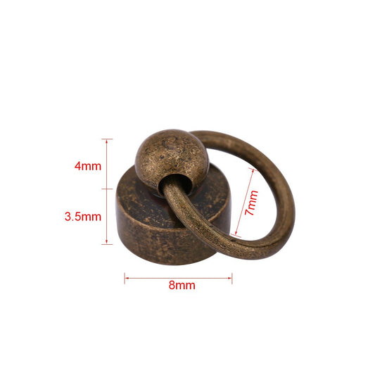 20pcs 8mm Bronze Chain Bag Rivets and Screws Set