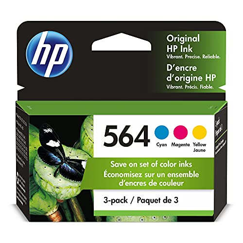 564 Cyan, Magenta, Yellow Ink 3-pack for compatible printers
