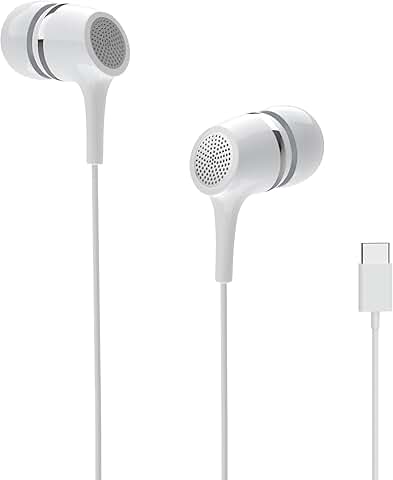 USB C Wired Earphones with Microphone and Volume Control