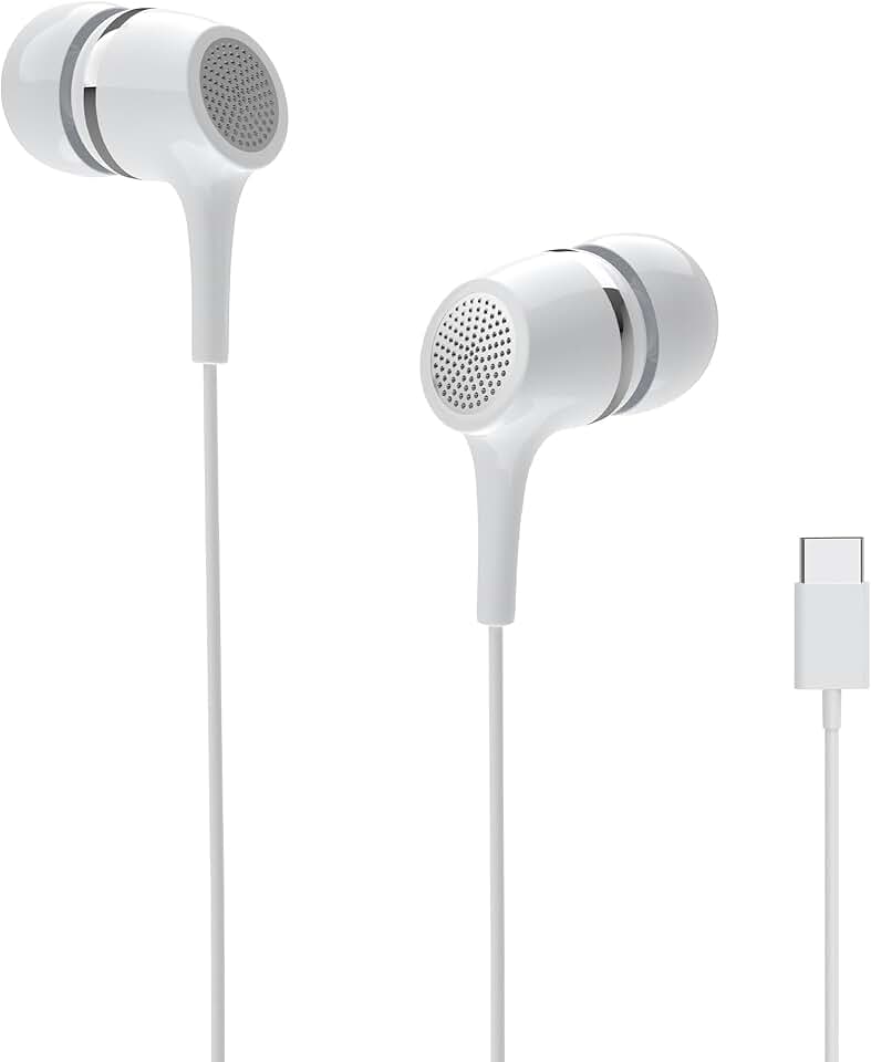 USB C Wired Earphones with Microphone and Volume Control