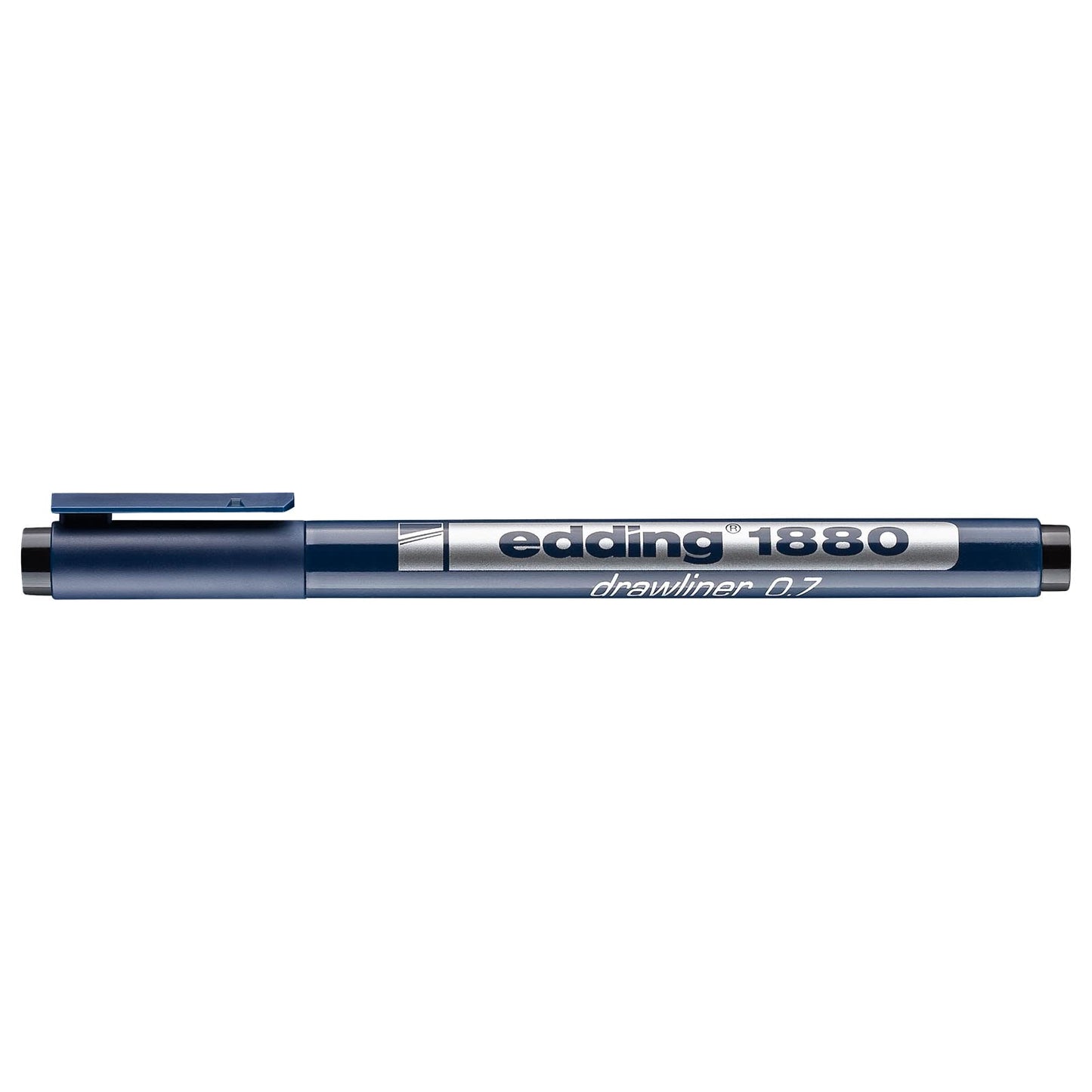 Black fineliner pen, 0.7 mm, for writing and drawing