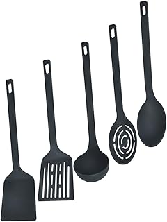 Complete Nonstick Kitchen Utensil Set with Spatula Ladle and Spoon