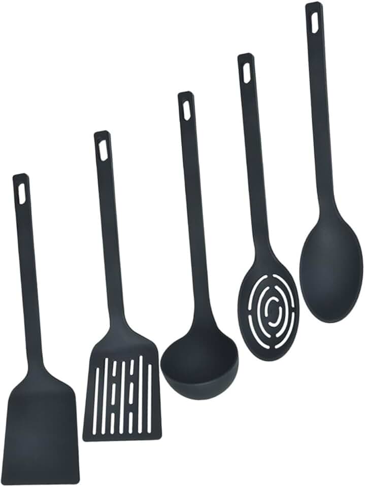 Complete Nonstick Kitchen Utensil Set with Spatula Ladle and Spoon