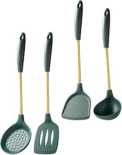 Stainless Steel and Silicone Kitchen Utensil with Stir-fry Spoon