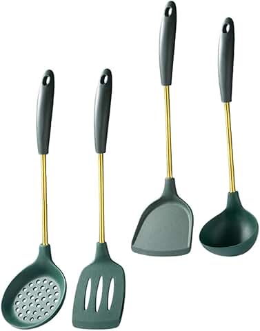 Stainless Steel and Silicone Kitchen Utensil with Stir-fry Spoon