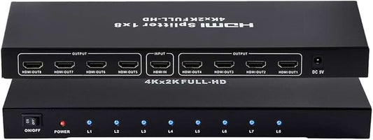 1x8 HDMI splitter for 4K and 3D video