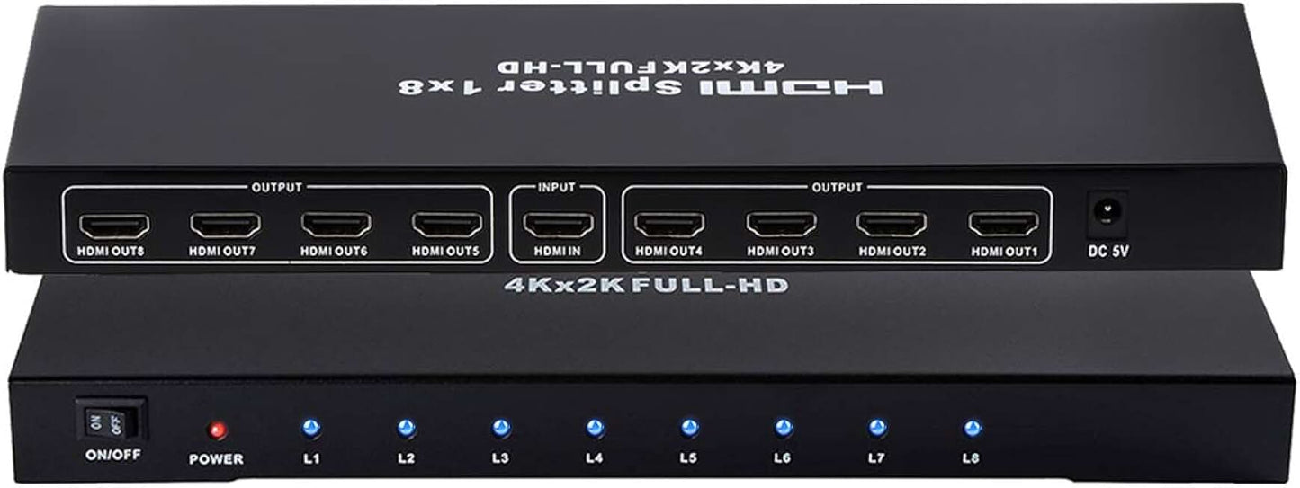 1x8 HDMI splitter for 4K and 3D video