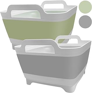 2-Pack Collapsible Dishwash Basins with Handles