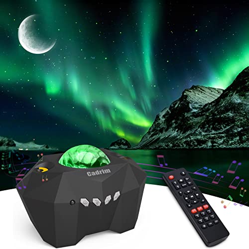 Star Projector Aurora with Moon,Northern Lights Projector for Kids Adults,Starry Projection Bluetooth Speaker and Remote Night Lamp for Bedroom,Ceiling,Home Theater,Game,Room Decor