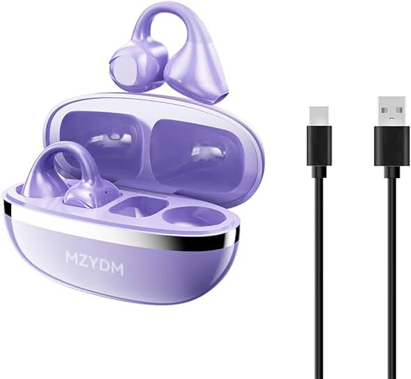 Open Ear Bluetooth Earbuds with Mic, 40H Play, Waterproof