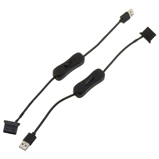 2-Pack USB to 4-Pin Molex Fan Power Adapter Cables