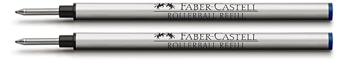 Blue rollerball pen refills, pack of 2