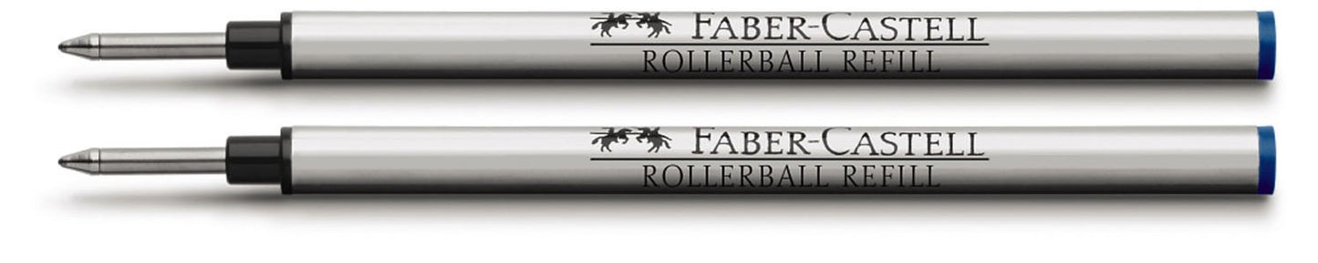 Blue rollerball pen refills, pack of 2