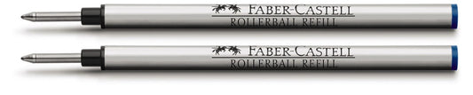 Blue rollerball pen refills, pack of 2