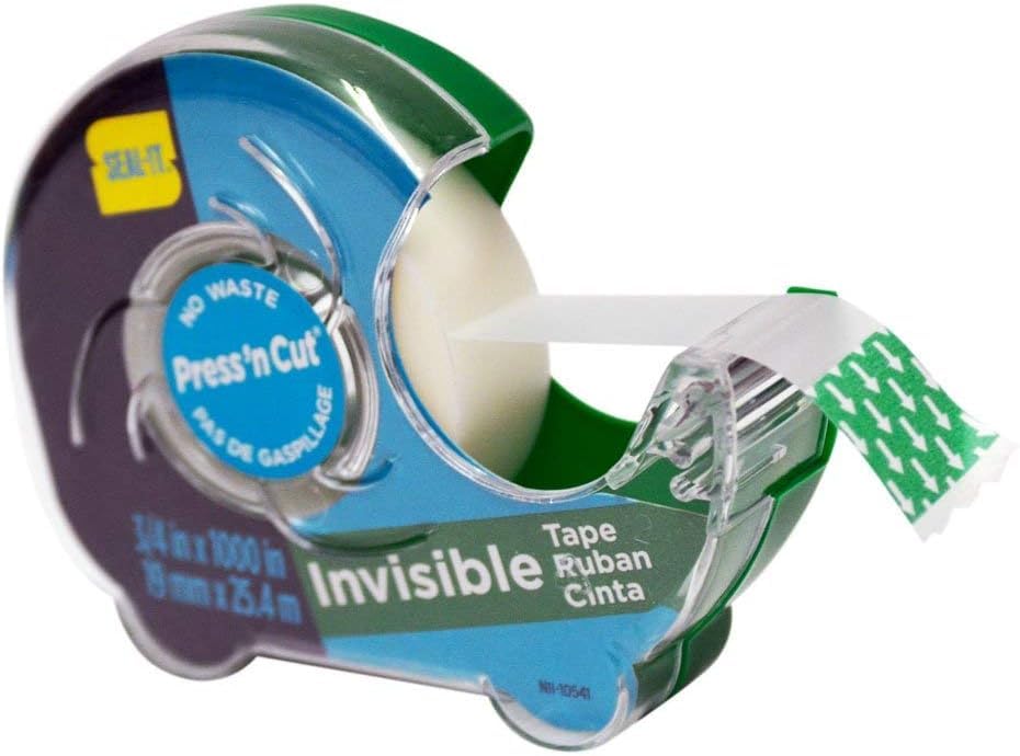White stationery tape, 3/4 x 1000 inches, 6 rolls