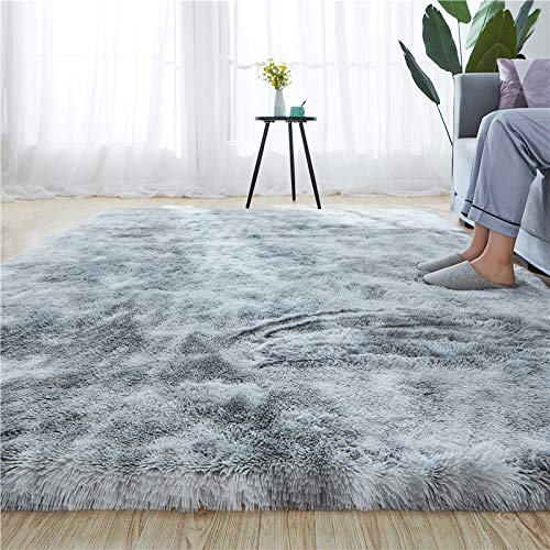 Soft Indoor Modern 6.6x10 Area Rugs Warm Soft Rug for Bedroom Decor Living Room Kitchen Non- Plush Fluffy Comfy Babys Care Cr ling Carpet Grey