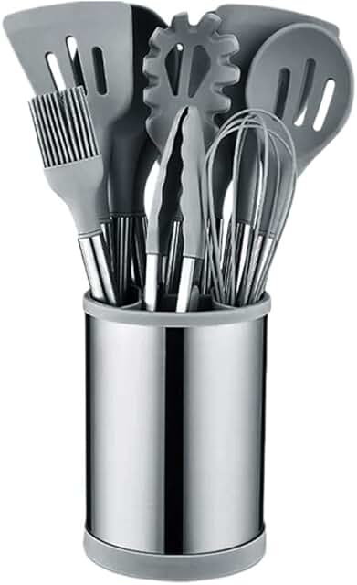 12-Piece Silicone Utensil Set with Holder for Kitchen