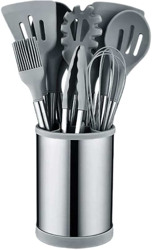 12-Piece Silicone Utensil Set with Holder for Kitchen