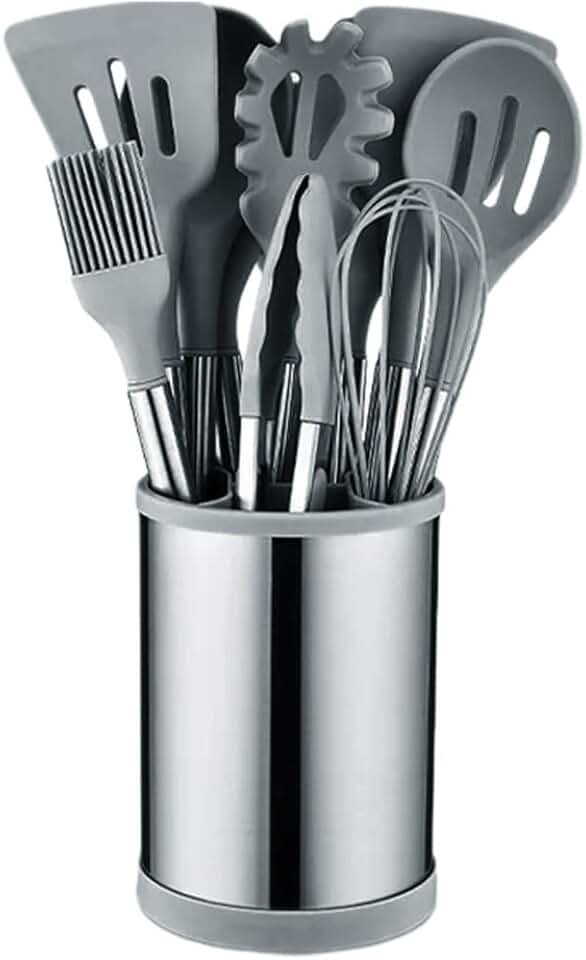12-Piece Silicone Utensil Set with Holder for Kitchen