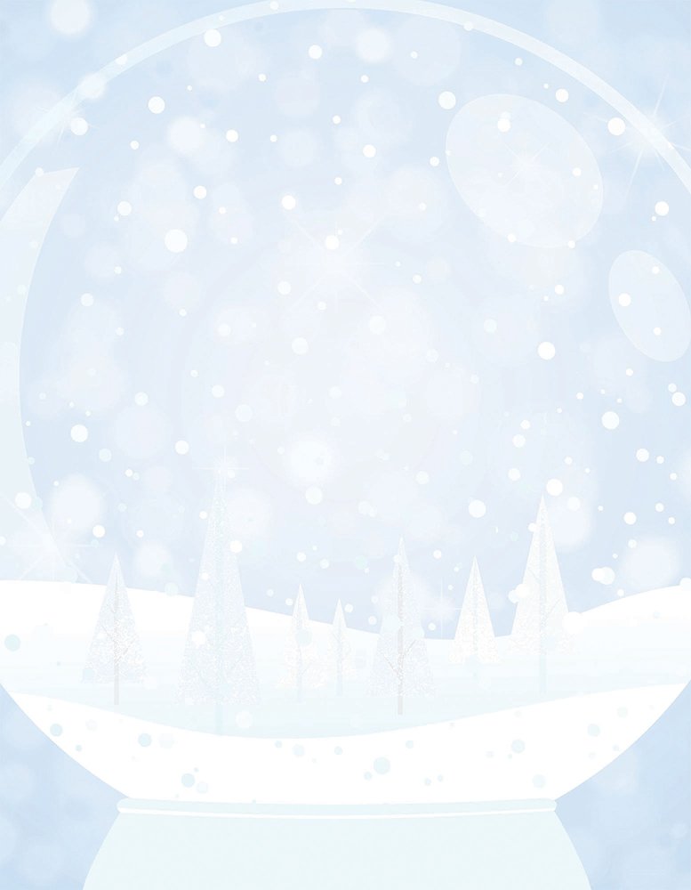 Snow Globe Letterhead, 80 sheets, 11" x 8.5"