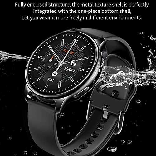 Y22 Smart Watch, Fitness Tracker with Heart Rate Monitor, 3 Axis Gravity Sensor, Blood Oxygen Sleep Monitor, 1.32 TFT Screen, Compatible with iPhone Android, Free Bluetooth Headset XY7 (Black)