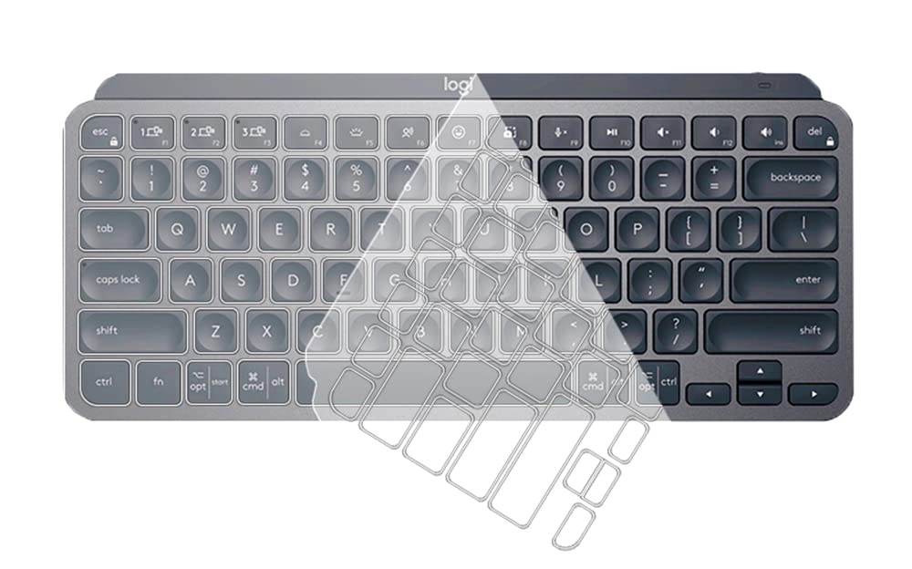Clear silicone keyboard cover for minimalist wireless keyboards