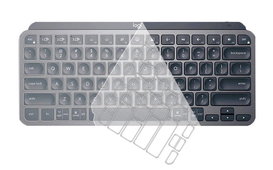 Clear silicone keyboard cover for minimalist wireless keyboards
