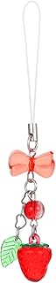Cute Strawberry Phone Charm with Cherry Bow