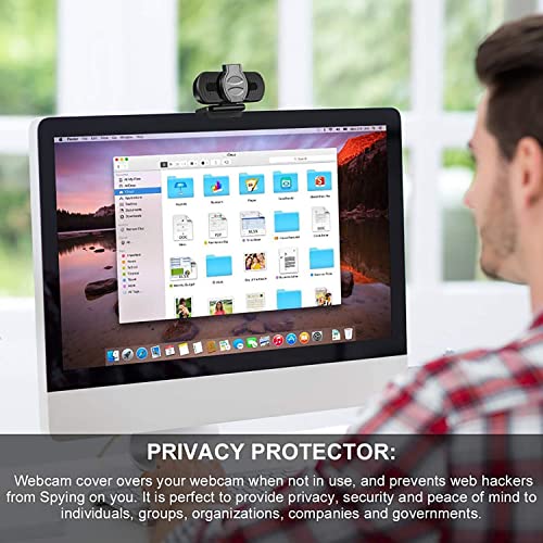 Webcam HD 1080P, Webcam with Microphone and Privacy Cover, Streaming Computer or Desktop Laptop USB Web Camera with 110 Degree Widescreen, Compatible with Zoom/Skype/Teams/Webex, PC Mac Desktop