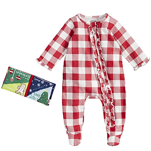 Baby Girl   Sleeper and Book, Red, 3-6 Months