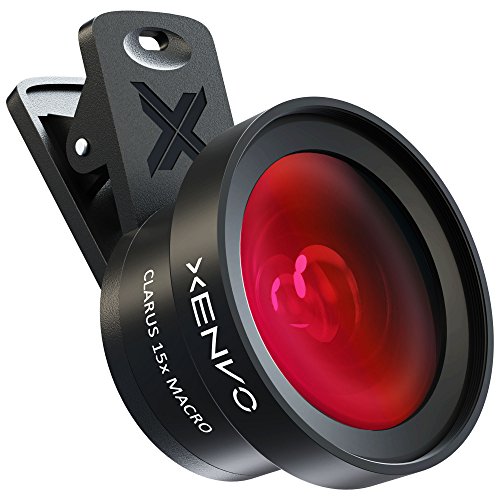 Pro Lens Kit for iPhone and Android, Macro and Wide Angle Lens with LED Light and Travel Case