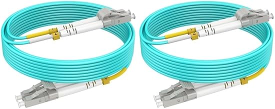 65ft Multimode LC to LC OM4 Fiber Patch Cable (2 Pack)