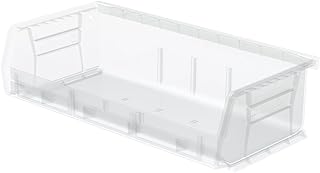 Stackable Clear Plastic Storage Bins, 8-Pack