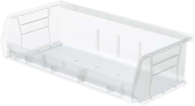 Stackable Clear Plastic Storage Bins, 8-Pack