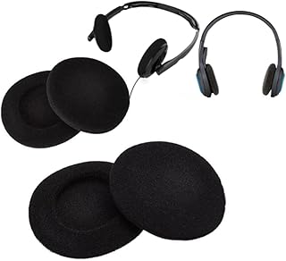 Black foam ear cushions for office headsets, 4-pack