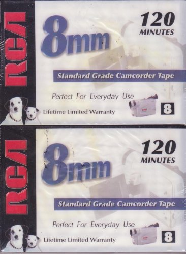 8mm Standard Grade Camcorder Tape 120 Minutes 2 Pack P6120PK2 by