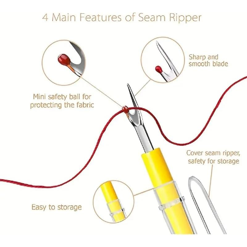 MODAIO-4-Pcs Sewing Seam Rippers - The Perfect Handy Stitch Rippers for Crafting & Removing Threads