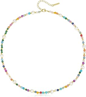 Colorful Gemstone Beaded Choker Necklace for Women